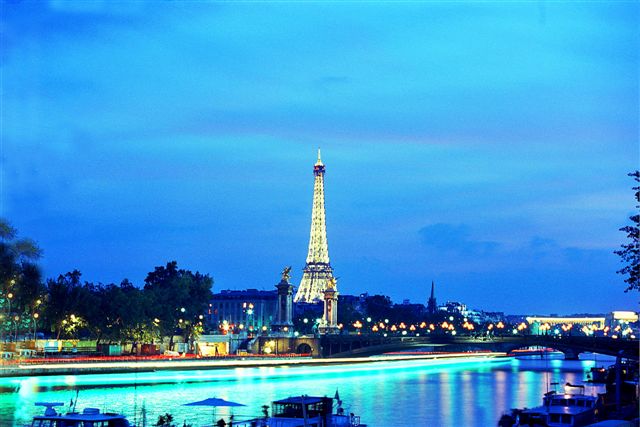 Paris at night.