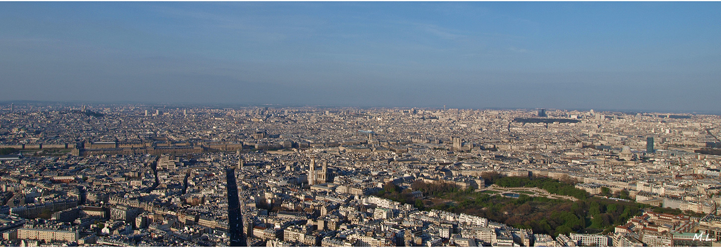 Paris aus der Vogelperspektive