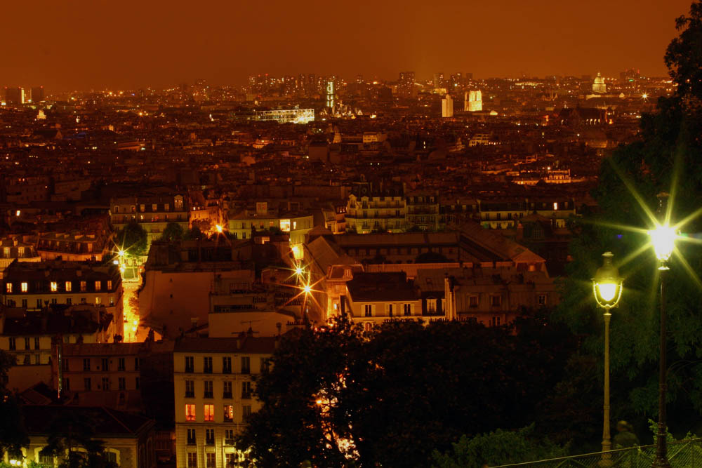 Paris- Ausblick vom Montmartre-Hügel auf die Stadt