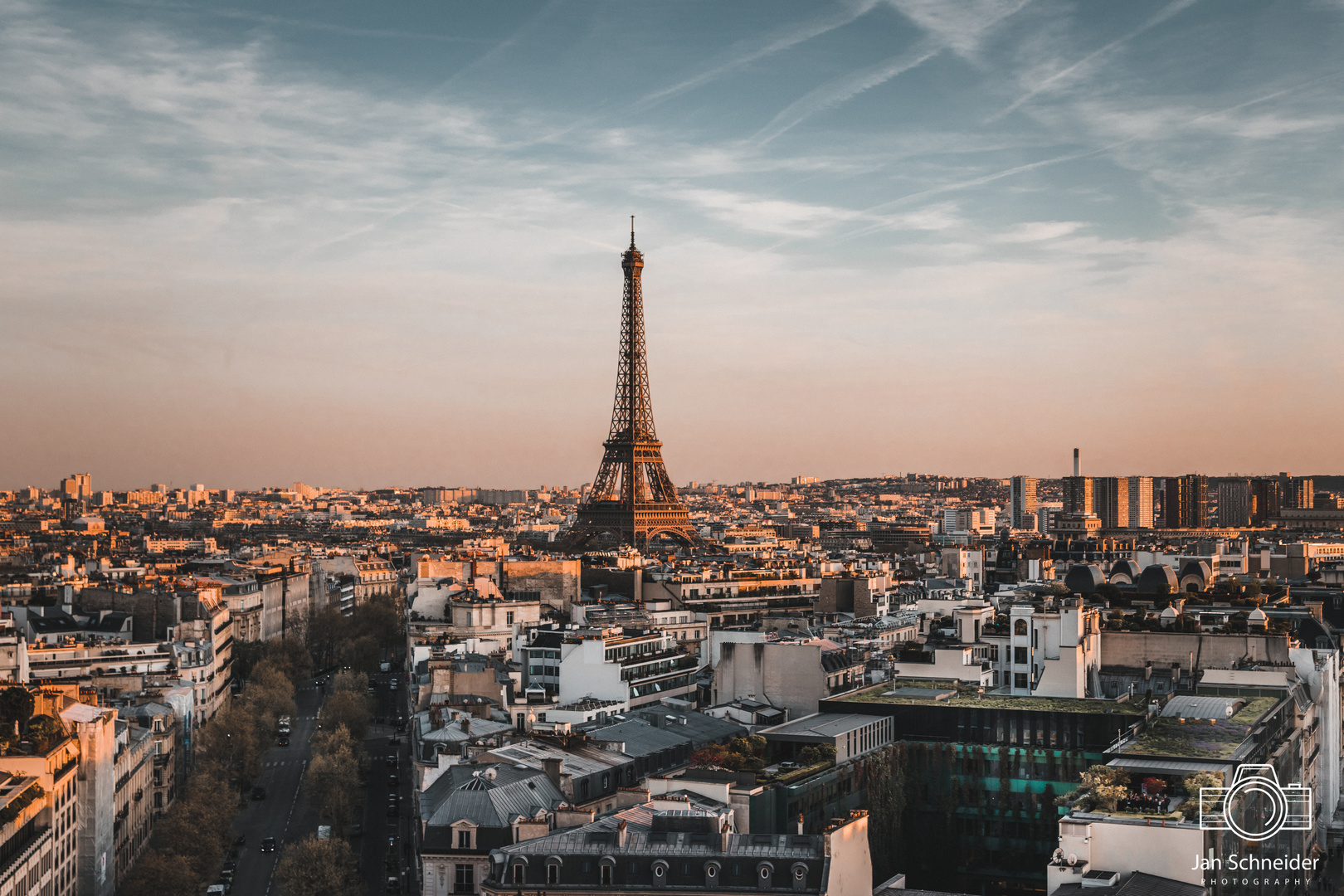 Paris bei einem Sonnenuntergang