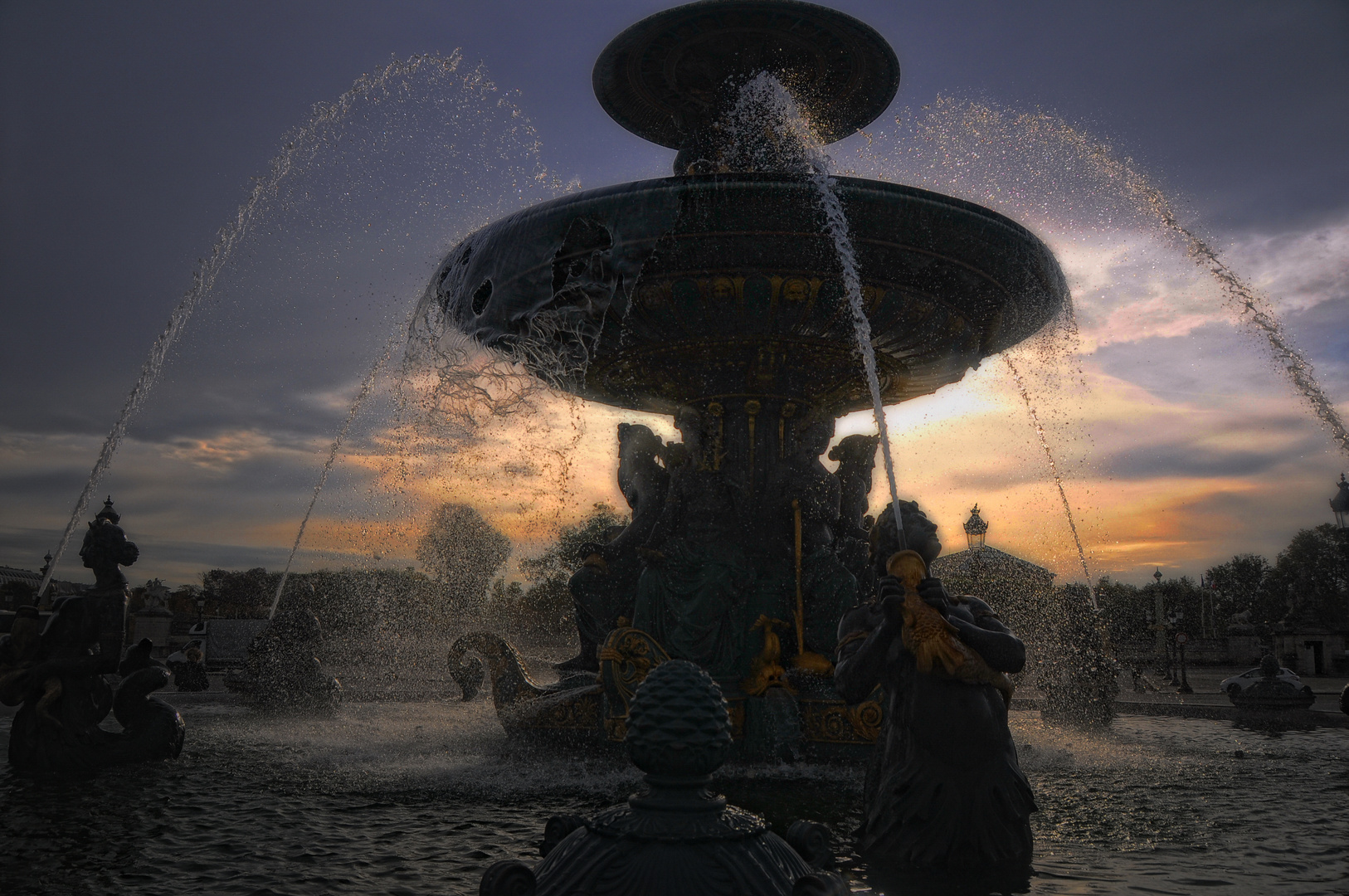 Paris - Brunnen am Place de la Concorde