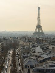Paris - Champs Élysées - View on Tour Eiffel from Arc de Triomphe - 02