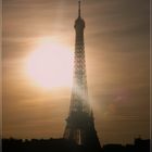 paris, eiffel tower at night - only illuminated by the sun :-)