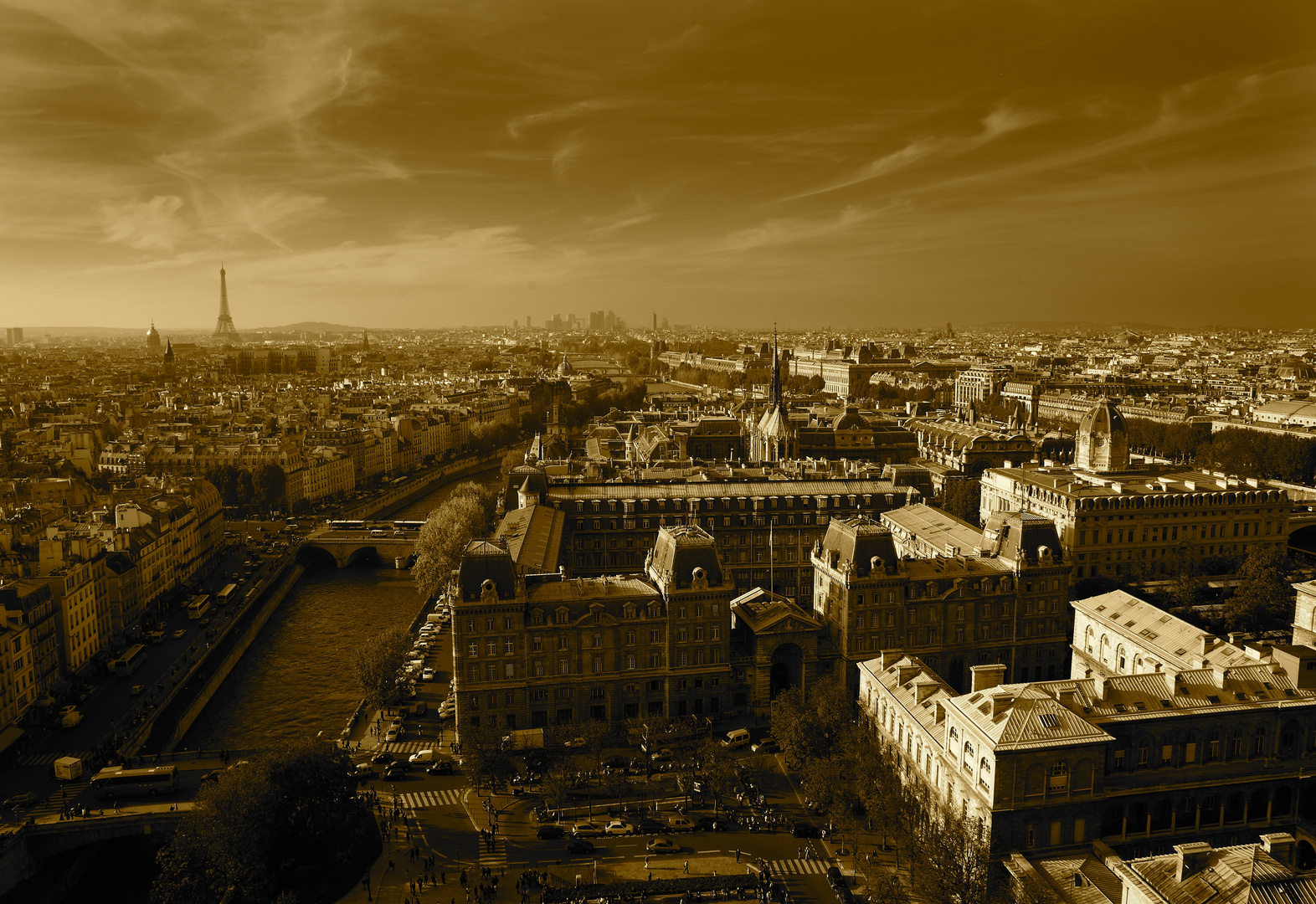 Paris, hors du temps. Pris depuis les tours de Notre Dame.
