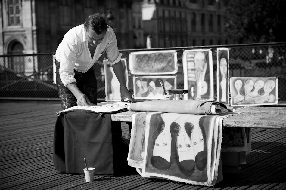Paris - Künstler auf der pont des Arts