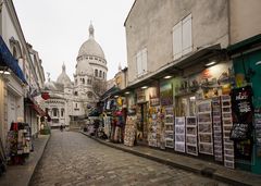 Paris - Montmartre - Rue du Chevalier de la Barre - Sacré Coeur