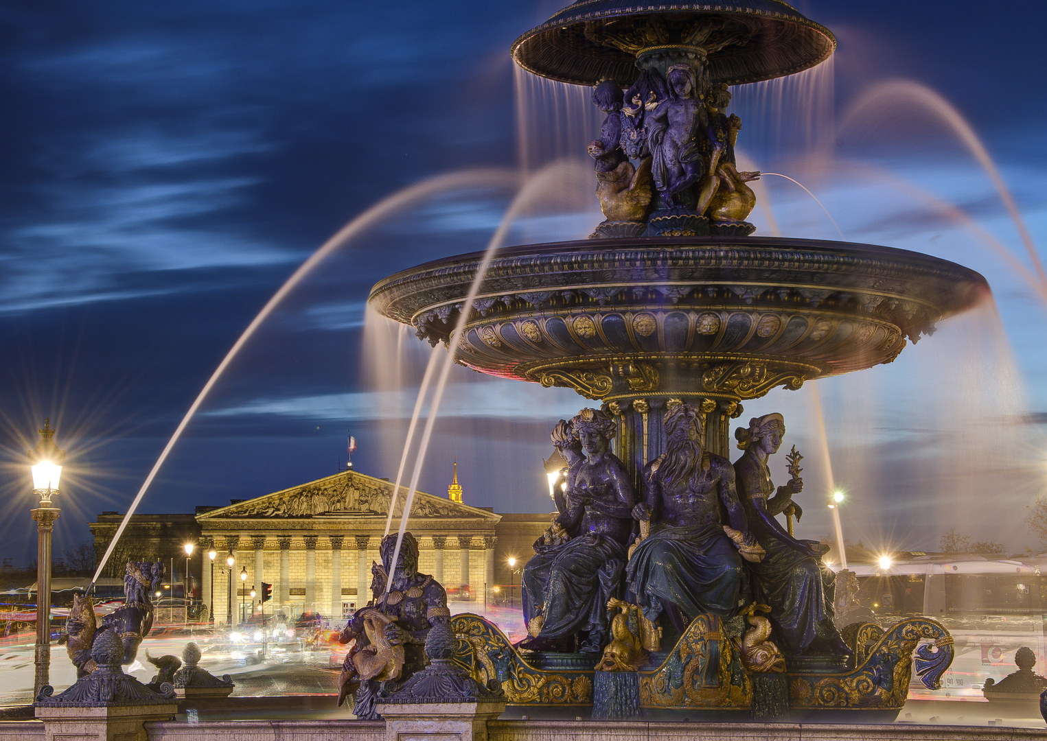 Paris - Place De La Concorde - Fontaine des Mers - Assemblee Nationale - 08