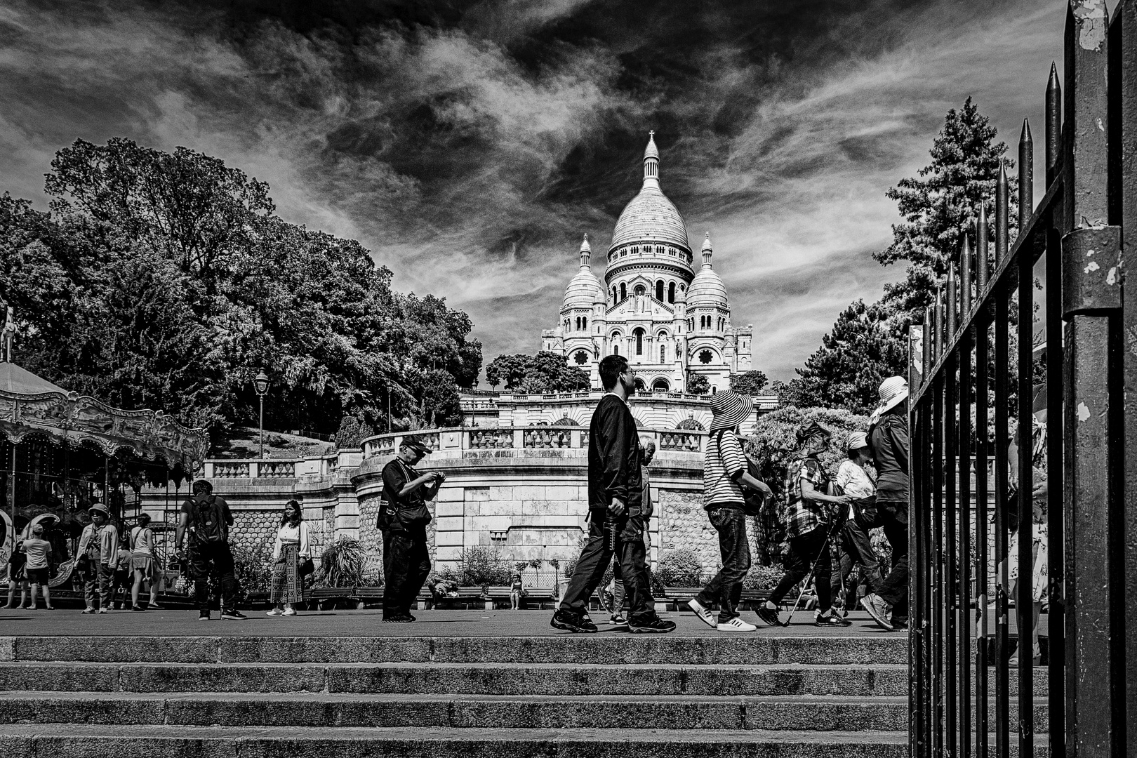 Paris, Sacre Coeur, Montmartre, Touristen