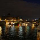 Paris Seine bei Nacht