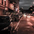 Paris Straßen bei Nacht