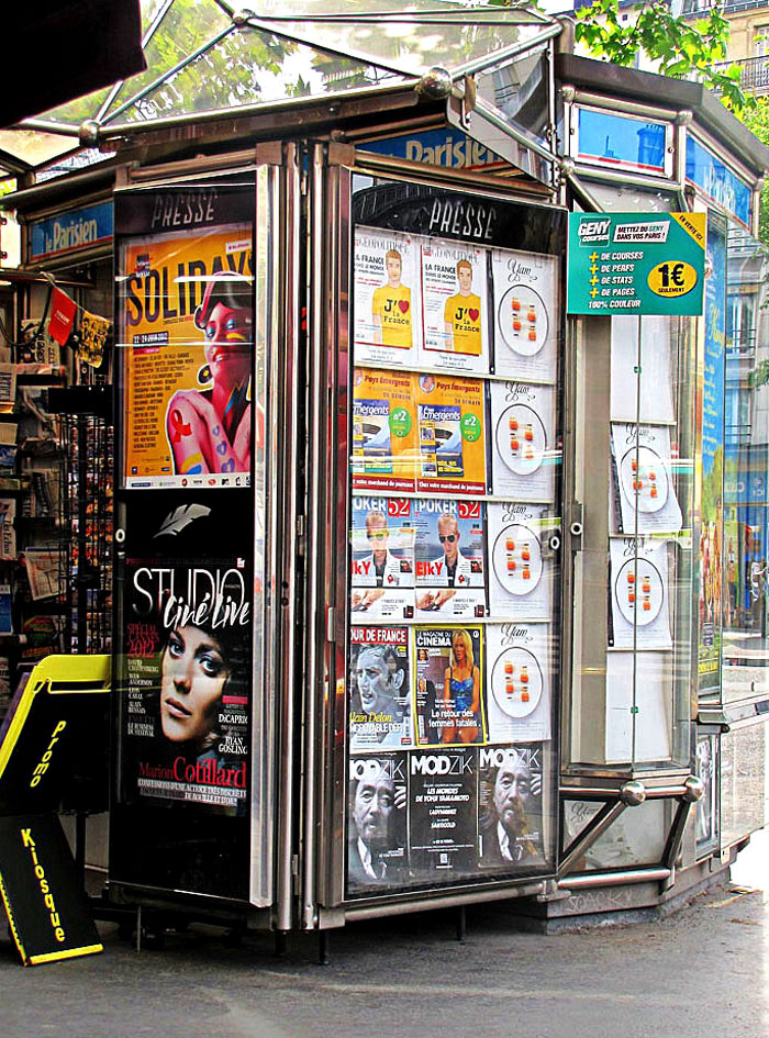 Paris street kiosk