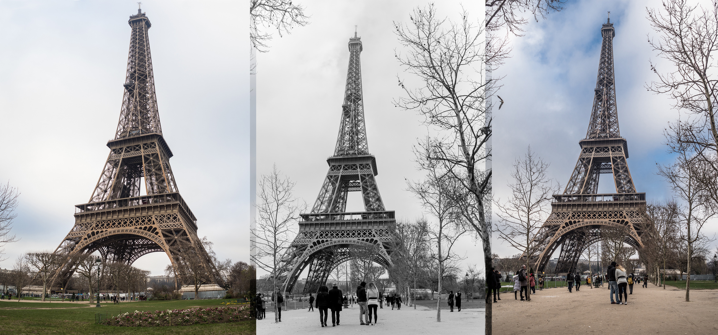 Paris - Tour Eiffel compilée - Triptyque