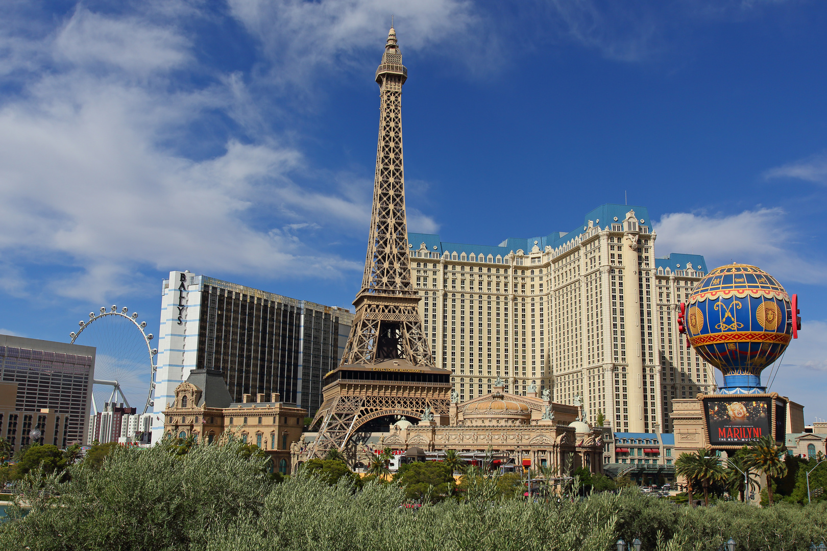 Paris und Ballys Hotel sowie High Roller , Las Vegas 