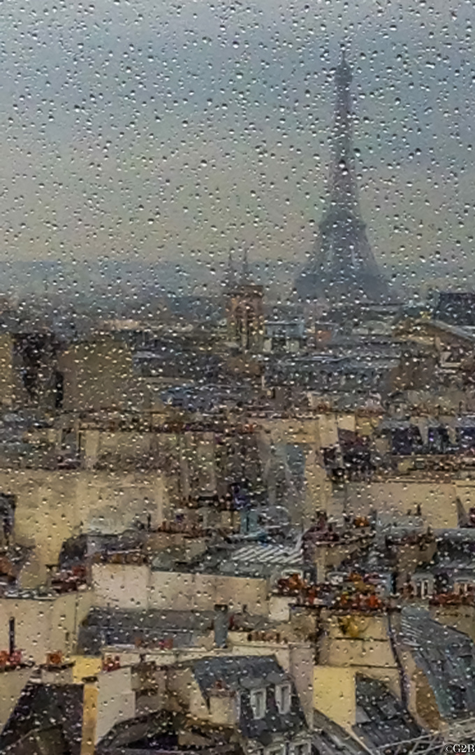 Paris under rain