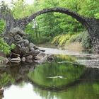 Park Krommlau- Blick zur Rakotzbrücke