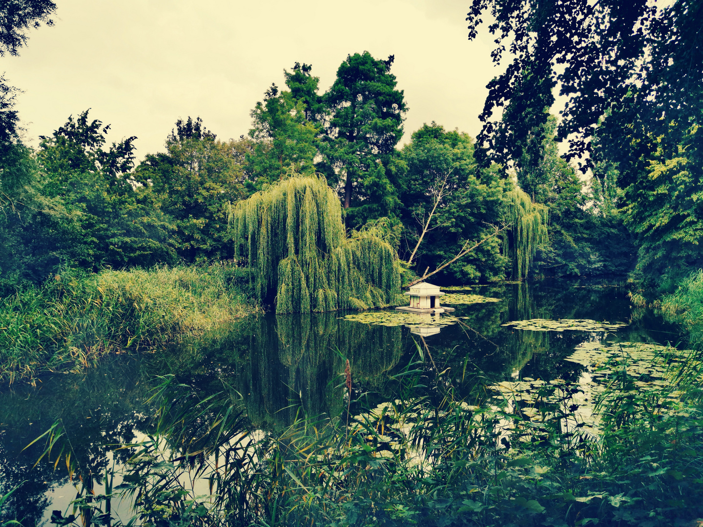 Park Wismar mit Entenhaus