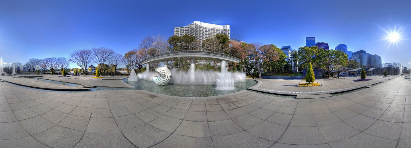 Park with fountain