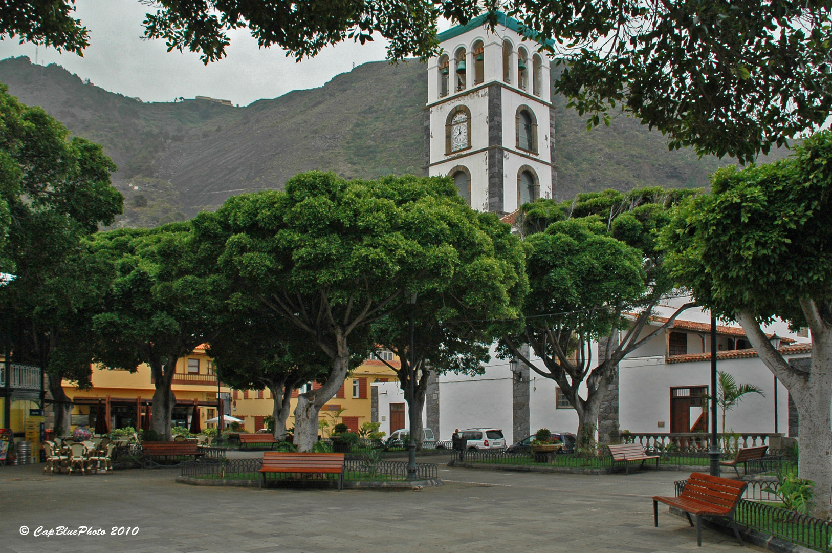 Parkanlage in Garachico mit Kirche