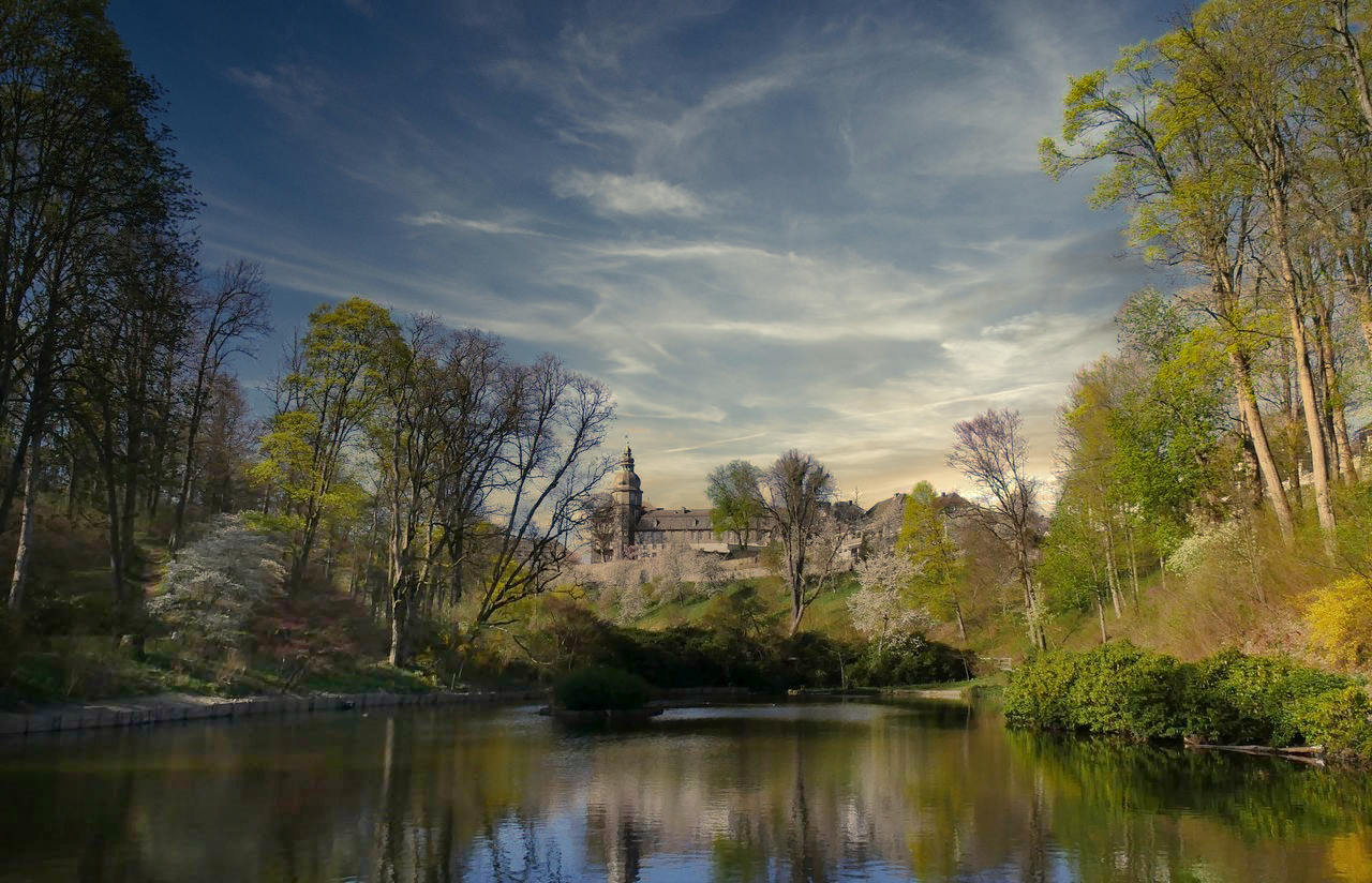 Parkblick auf Schloss Berleburg