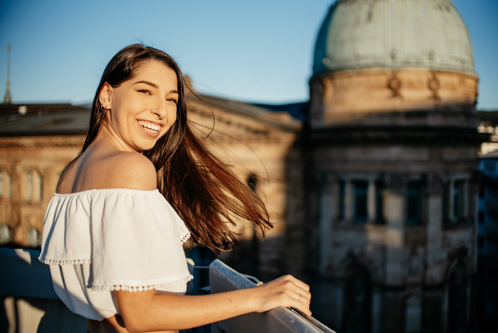 Parkdeckshooting bei Sonnenuntergang, Stuttgart Mitte