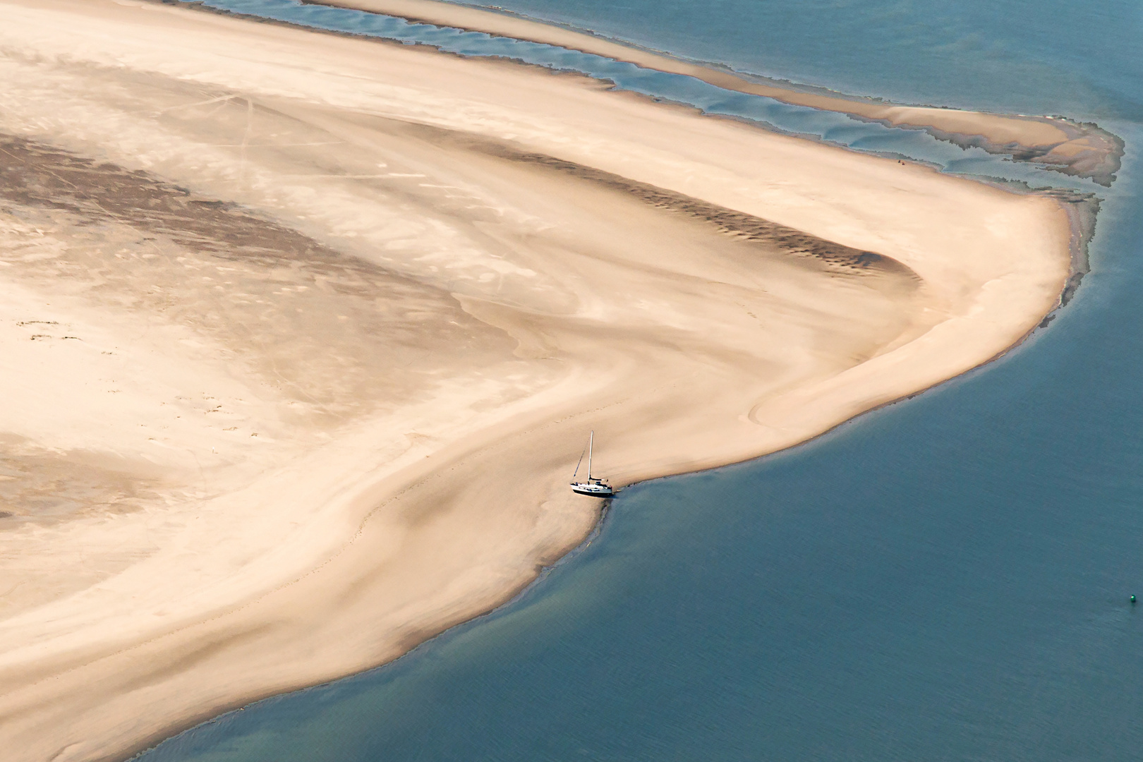 Parken auf einer Sandbank