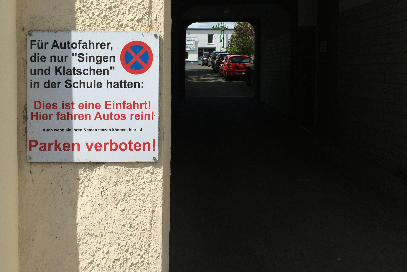 Parken verboten ist da,