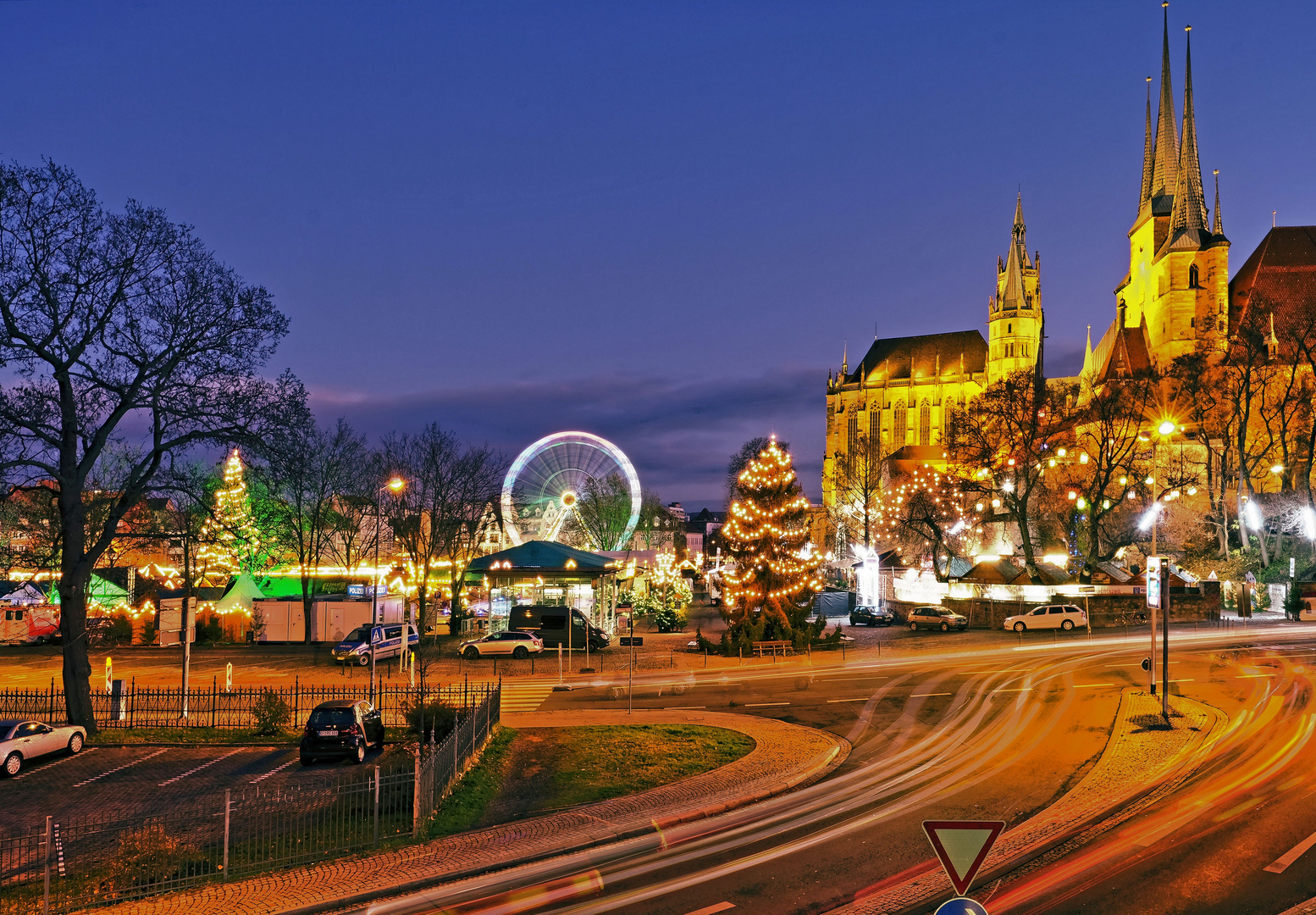 Parkhausfrequenz vor dem Weihnachtsmarkt in Erfurt