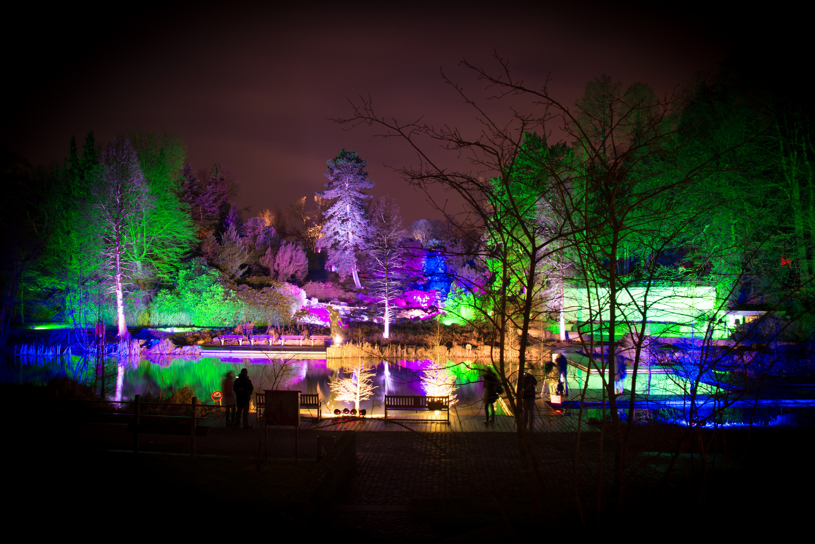 Parkleuchten, See im Grugapark Essen 2015