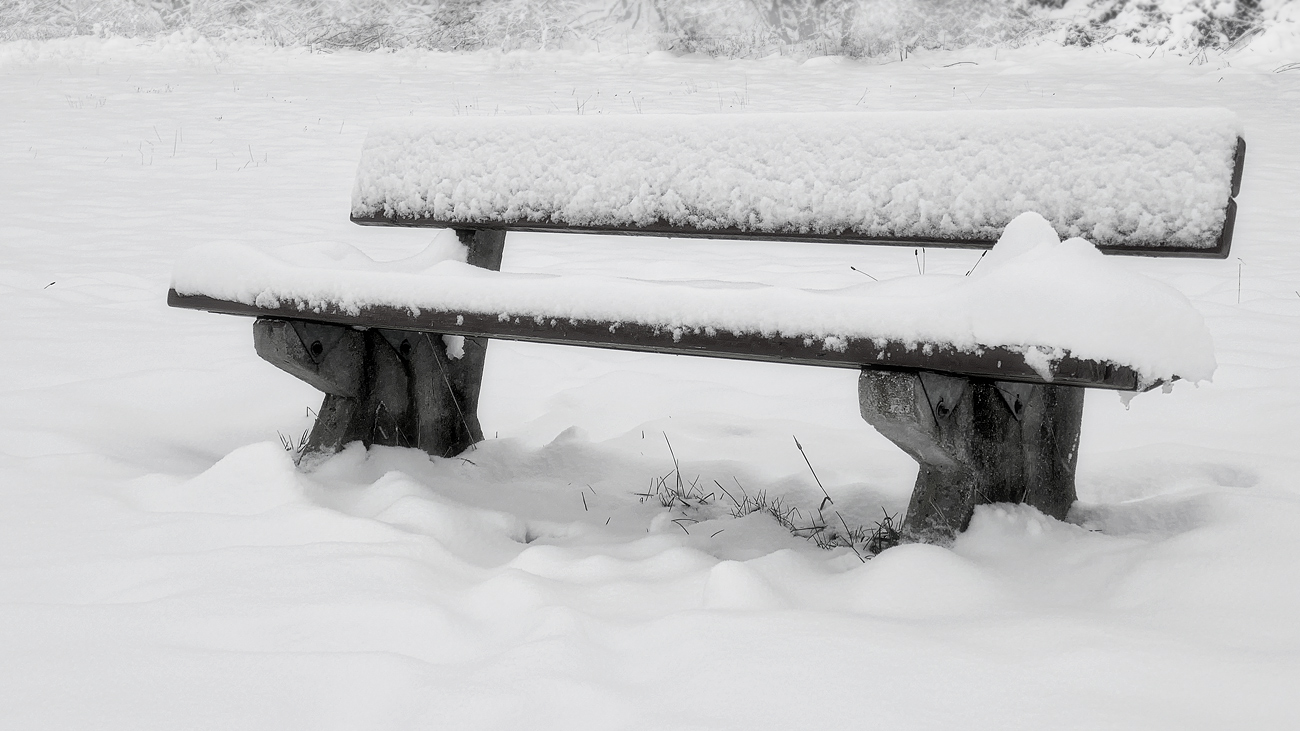 Parkpank im Schnee