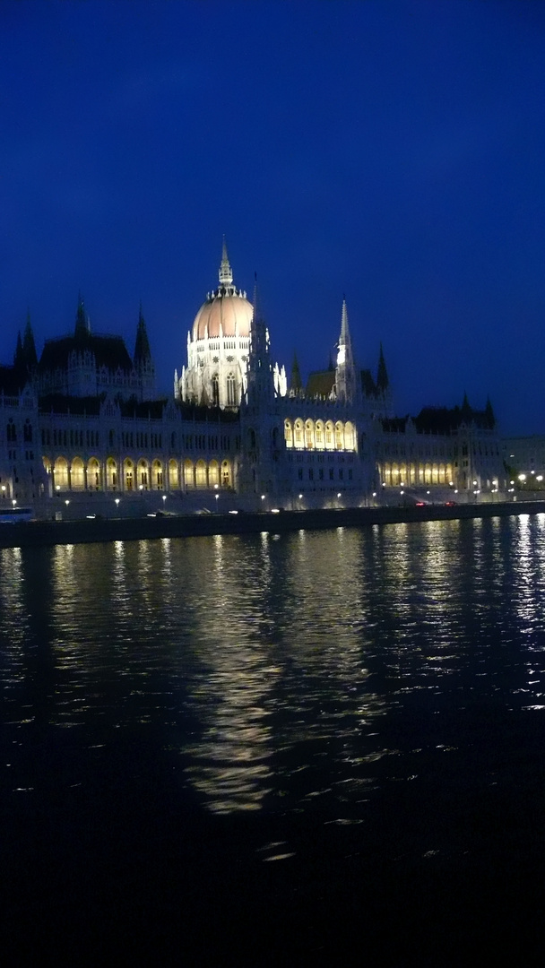 Parlament in Budapest bei nacht