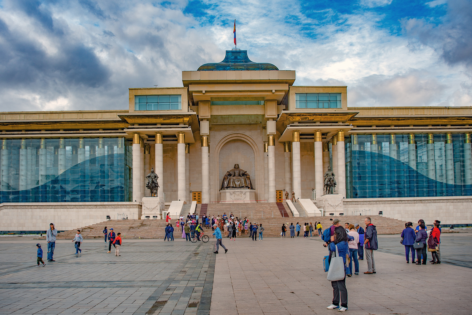 Parliament building at Sukhbaatar Square Ulaanbaatar