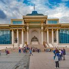 Parliament building at Sukhbaatar Square Ulaanbaatar