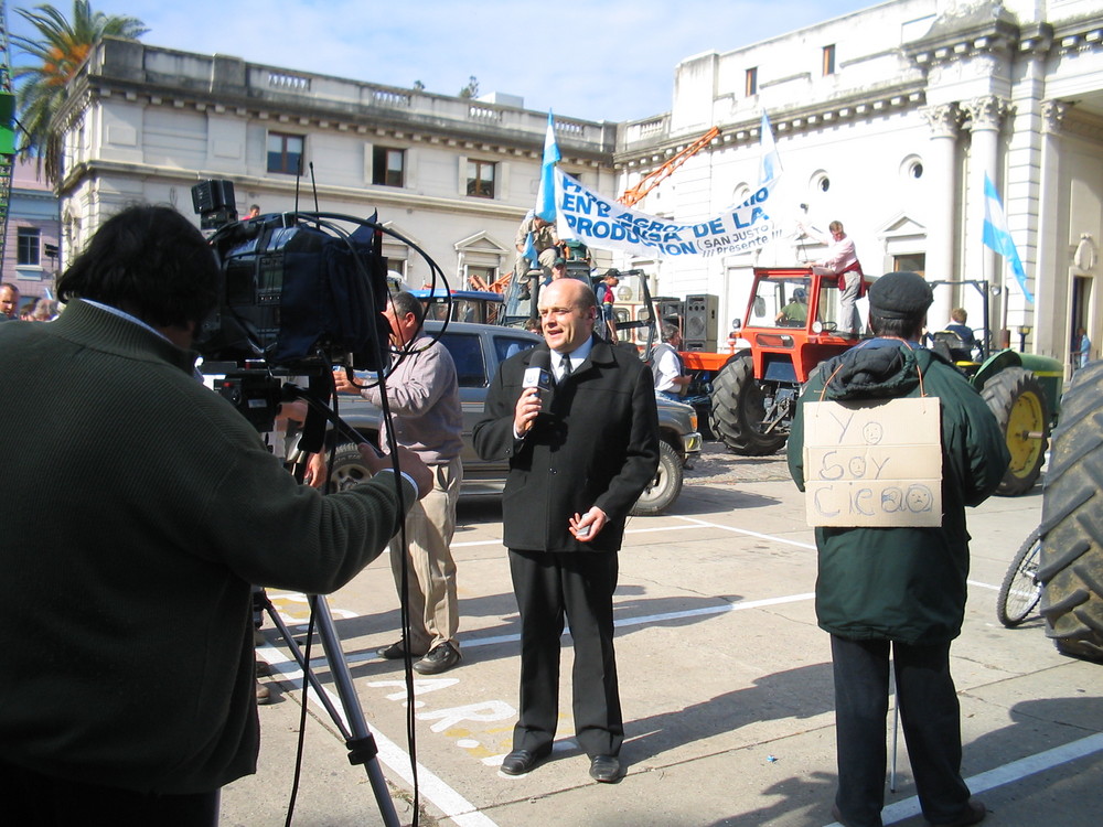 Paro agrario, manifestacion en Santa Fe