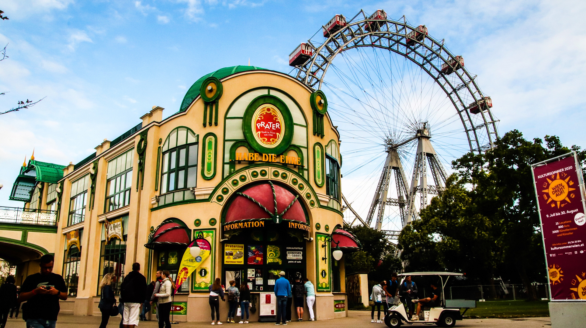 Parque de atracciónes Prater en Viena