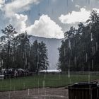 Parque Nacional Plitvice bajo la lluvia