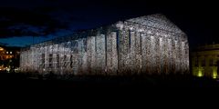 Parthenon of Books at night