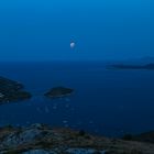 Partial lunar eclipse above the playa de Formentor, Mallorca (07.08.2017)