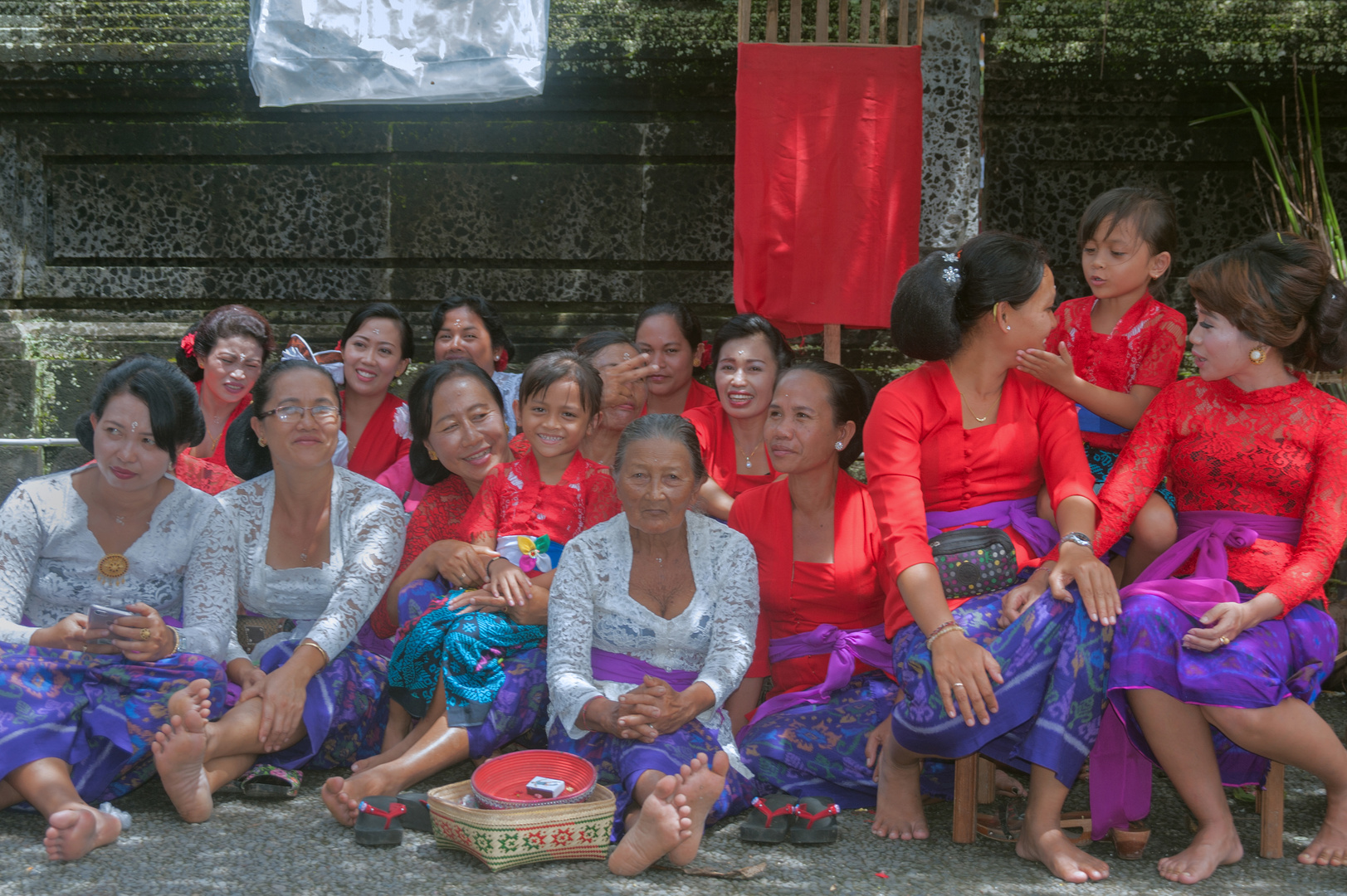 Participators at the temple festival