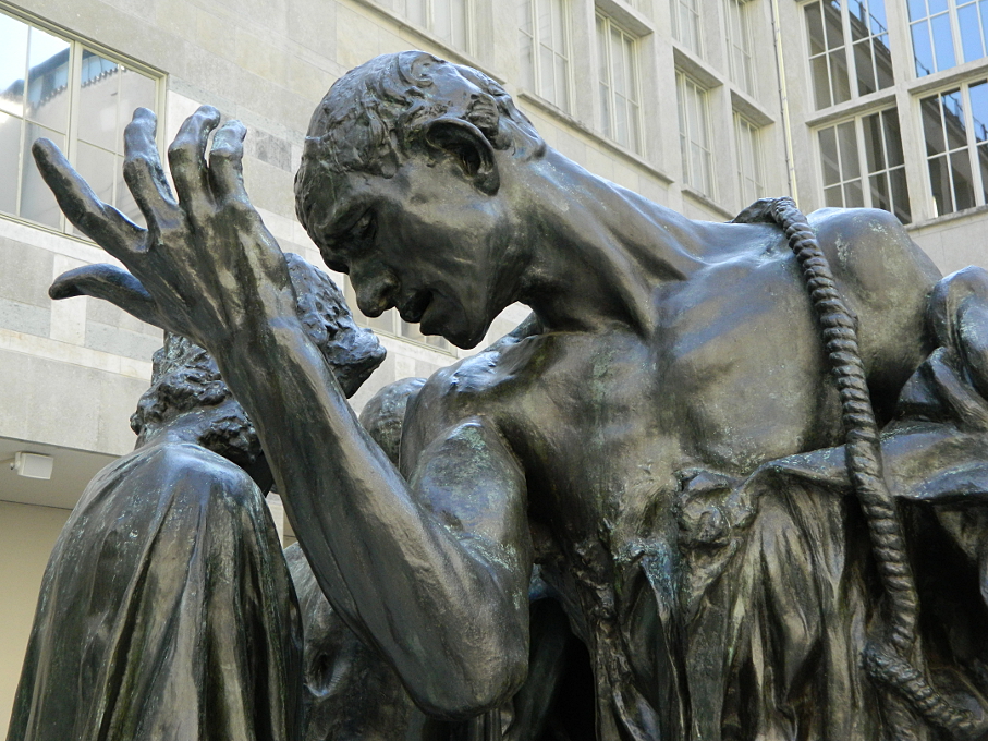 Particolare della scultura di Rodin