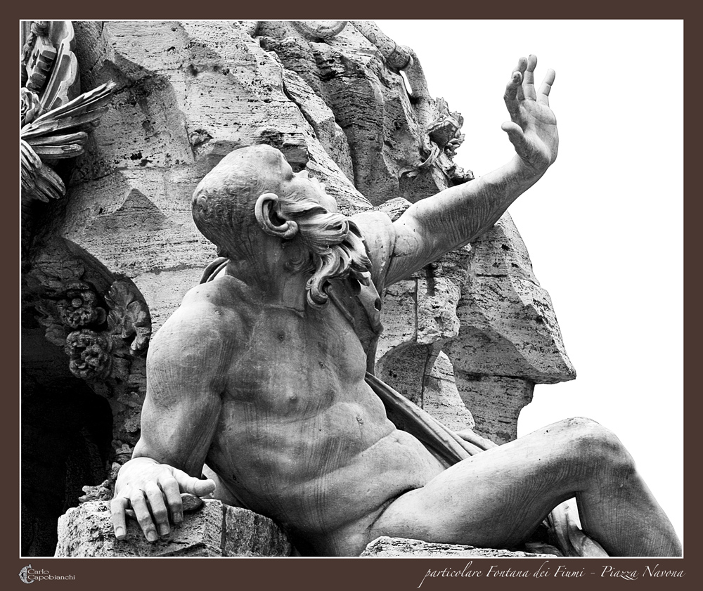 particolare Fontana dei Fiumi - Piazza Navona 04