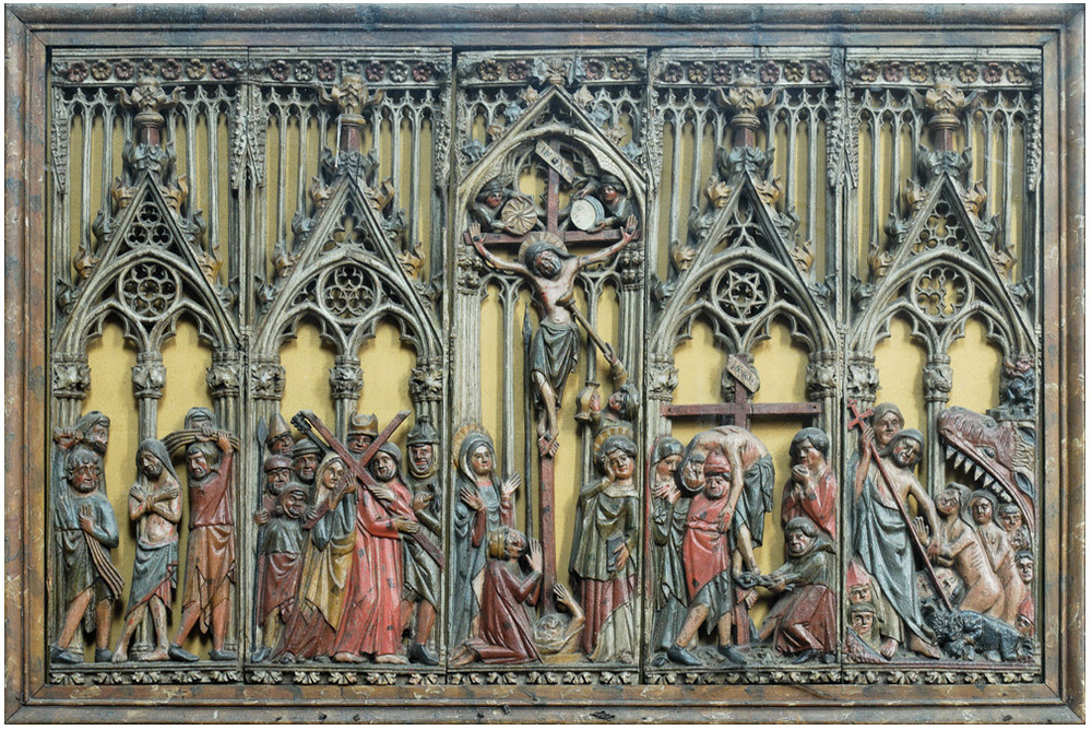 Partie centrale du retable "Scènes de la Passion" (XVIe siècle)