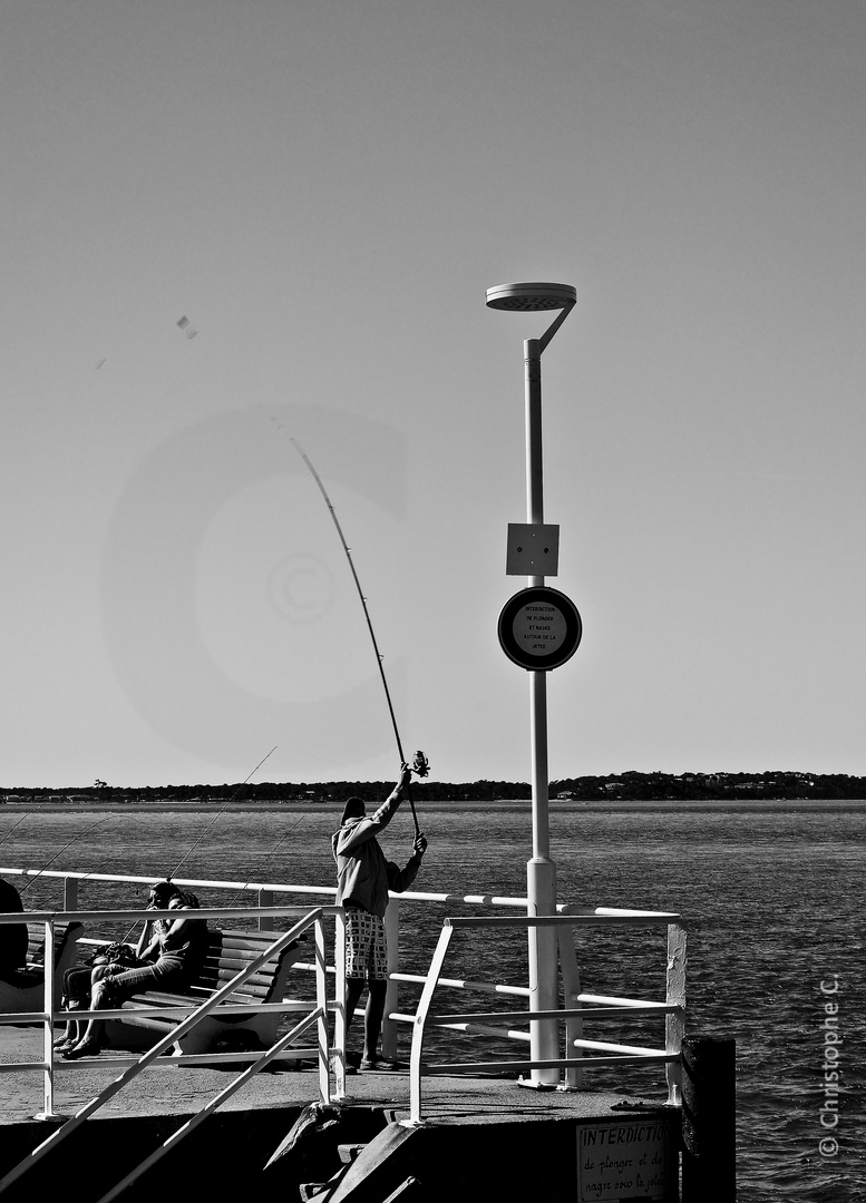 Partie de pêche au Moulleau