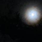 Partielle Mondfinsternis mit Jupiter