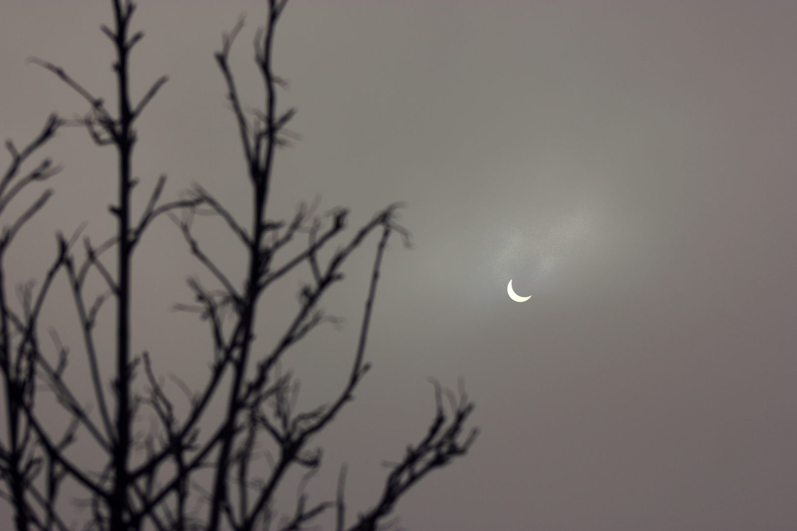 Partielle Sonnenfinsternis bei Hochnebel, 20.03.2015 V