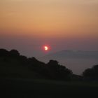 Partielle Sonnenfinsternis bei Sonnenaufgang...