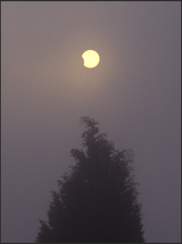 Partielle Sonnenfinsternis im Sommer 03 kurz vor ihrem Ende