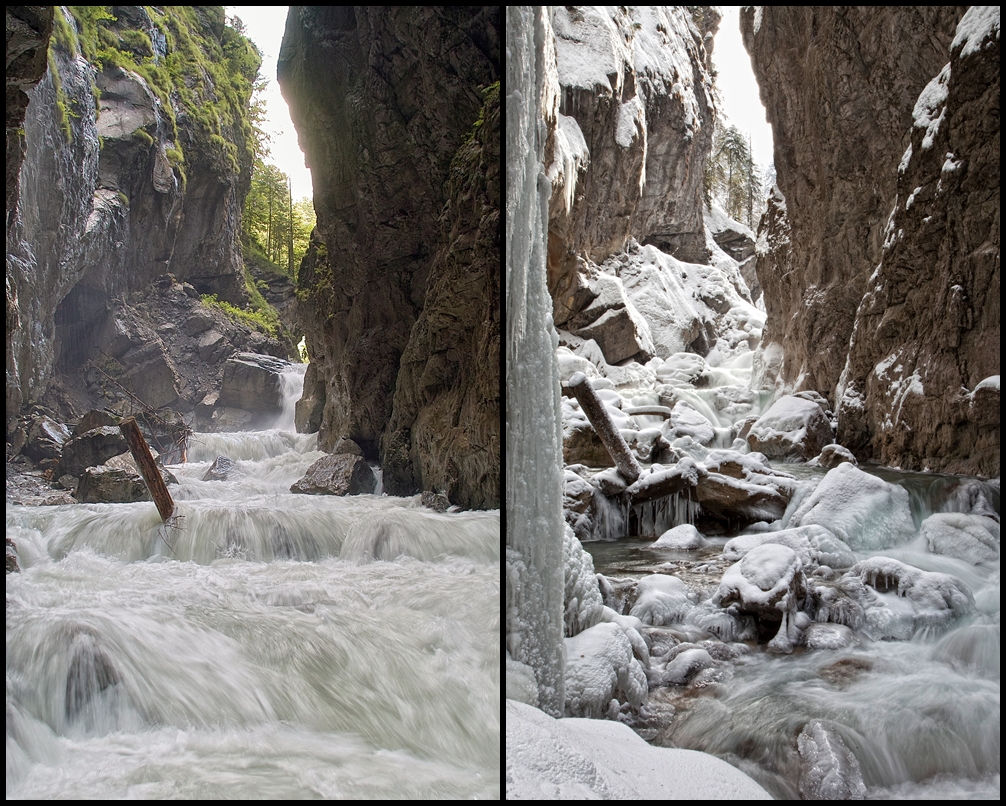 Partnachklamm Sommer/Winter