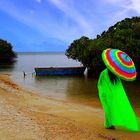 pasarela en la playa