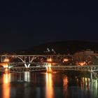 Pasarela sobre o Río Miño e viaducto do tren. (Ourense)