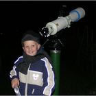 Pascal am Teleskop....